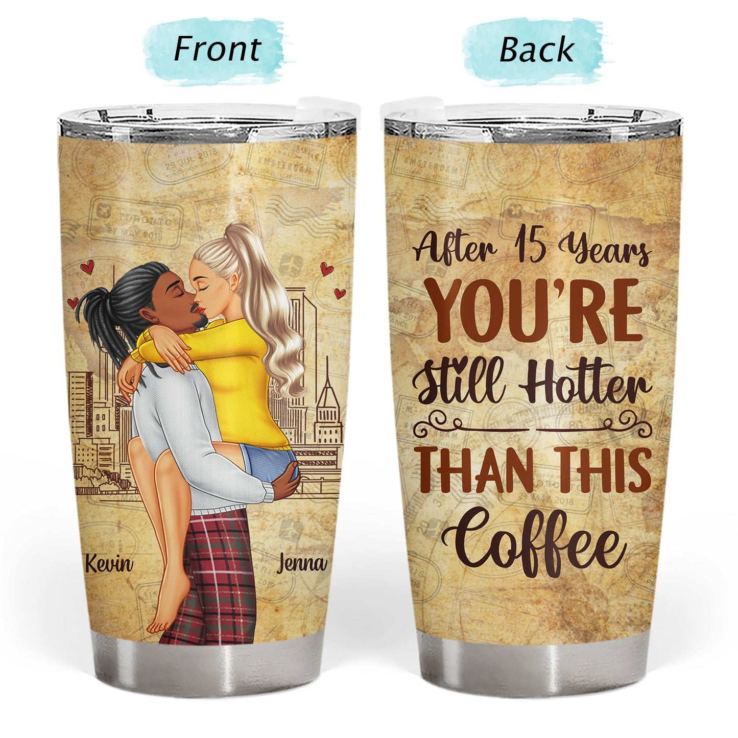 Couple Kissing I Wanna Do Bad Things With You - Gift For Couples - Personalized Tumbler