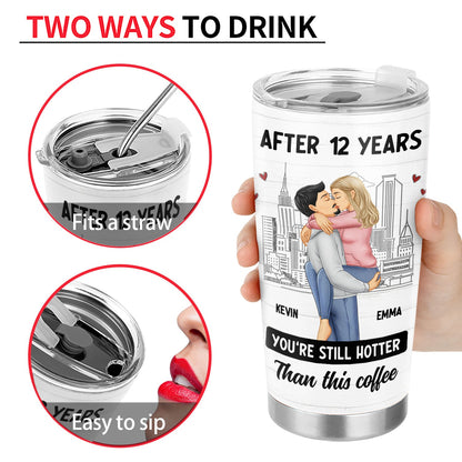 Couple Kissing After Years Hotter Than This Coffee - Gift For Couples - Personalized Tumbler