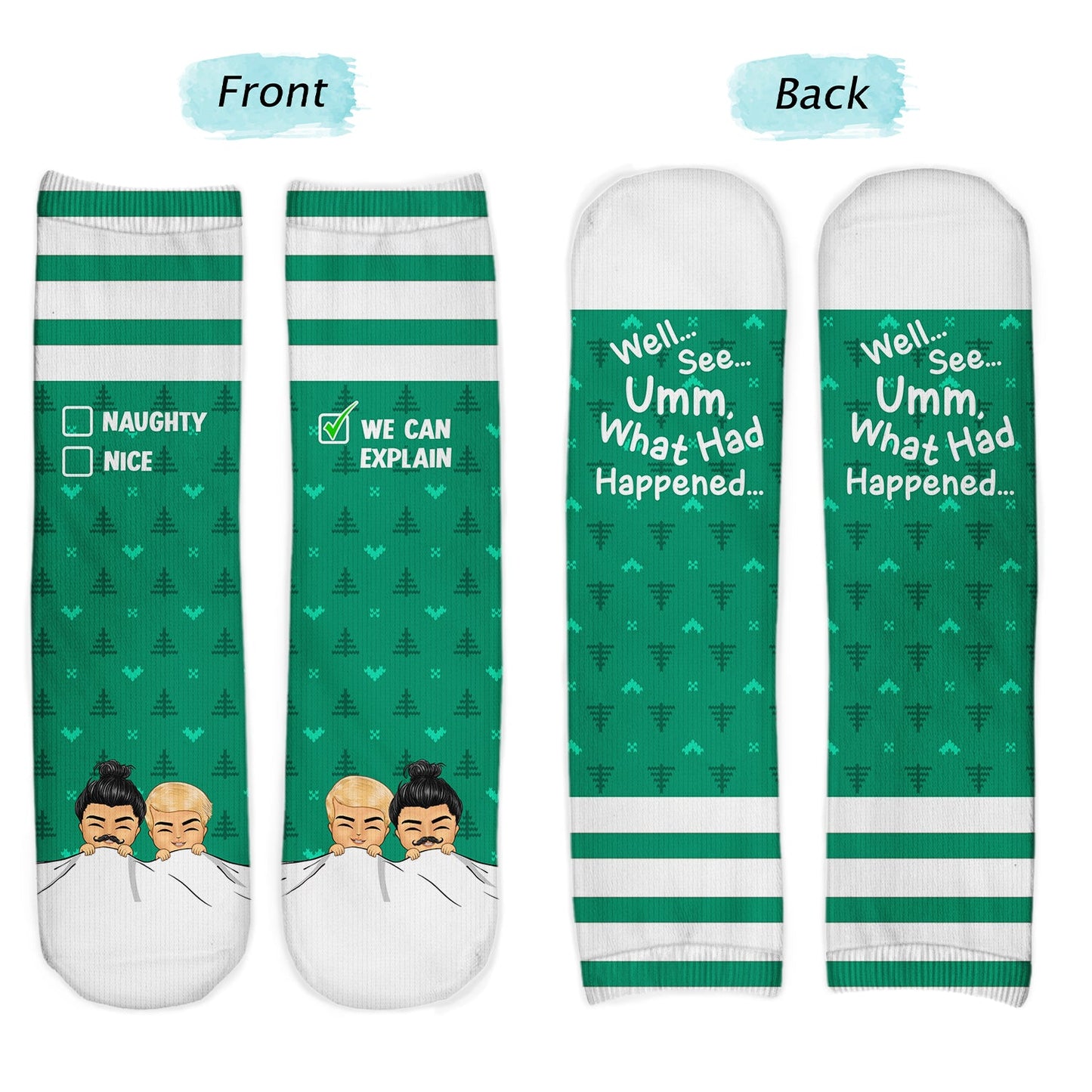 We Can Explain - Gift For Couples - Personalized Socks