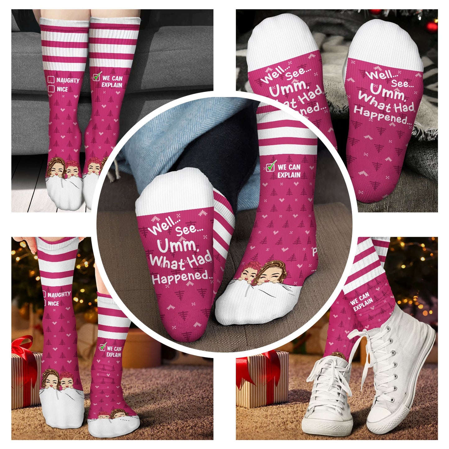 We Can Explain - Gift For Couples - Personalized Socks