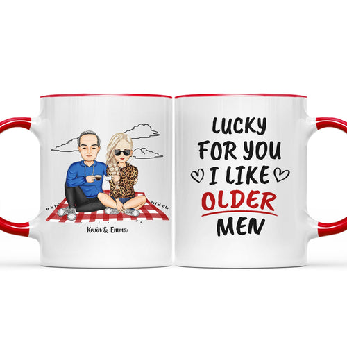 Lucky For You - Gift For Couples - Personalized Accent Mug