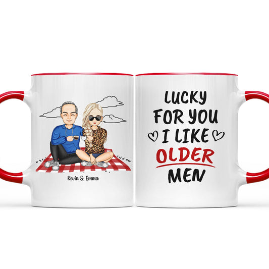 Lucky For You - Gift For Couples - Personalized Accent Mug