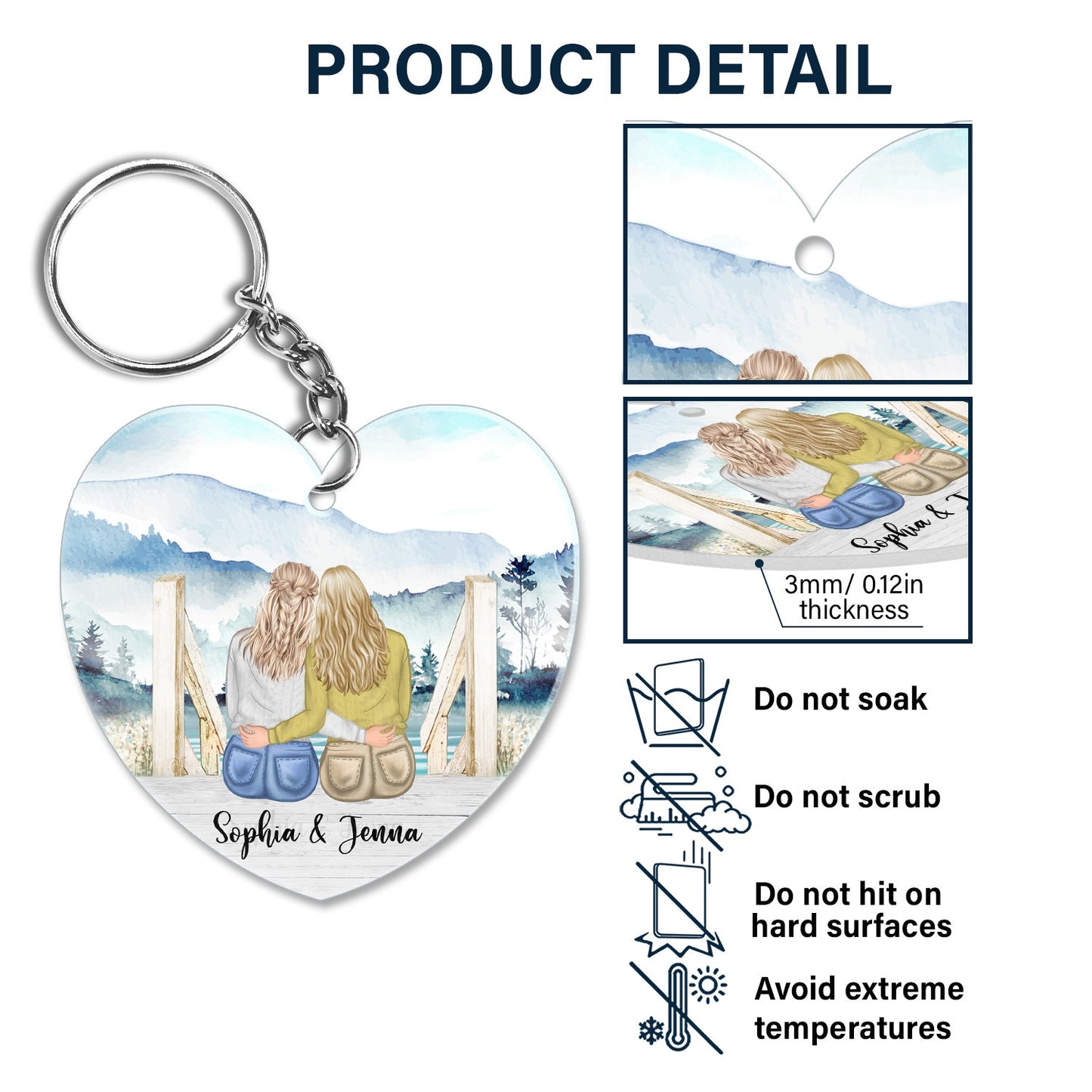 Drive Safe - Gift For Couples - Personalized Acrylic Keychain