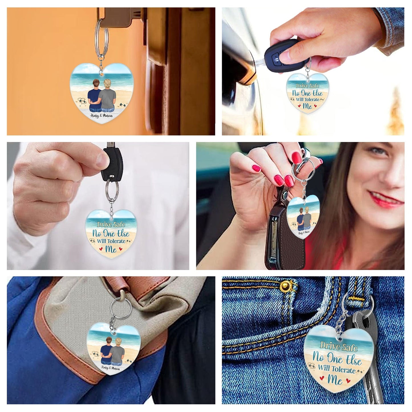 Drive Safe - Gift For Couples - Personalized Acrylic Keychain