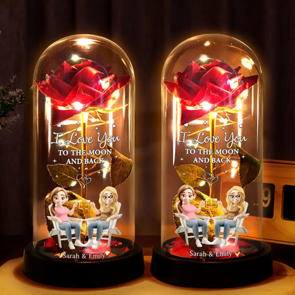 You & Me We Got This Holding Hands Couple - Personalized Everlasting Rose Dome Lamp