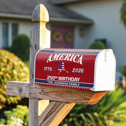 America 250th Anniversary US Semiquincentennial Birthday - Personalized Mailbox Cover
