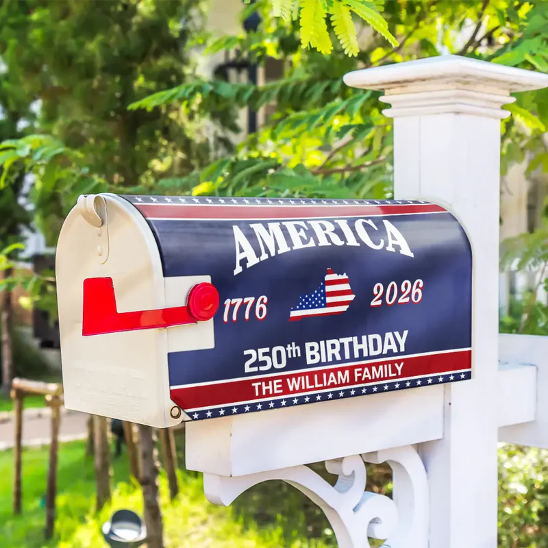 America 250th Anniversary US Semiquincentennial Birthday - Personalized Mailbox Cover