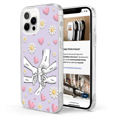 Mom We Love You - Personalized Clear Phone Case