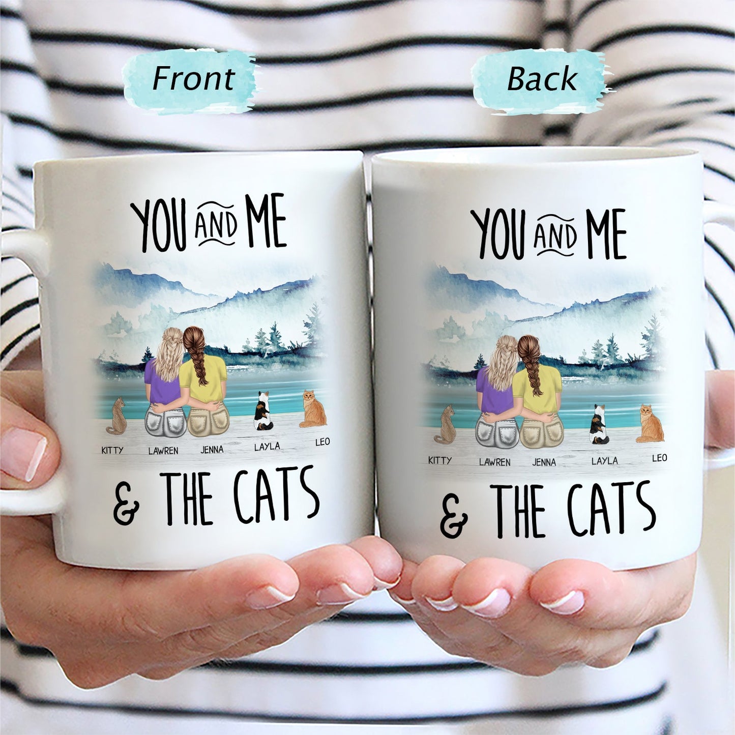 Pet Lovers You Me And The Fur Babies - Gift For Couples - Personalized Mug