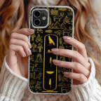 Custom Name In Egyptian Hieroglyphic Cartouche - Personalized Clear Phone Case