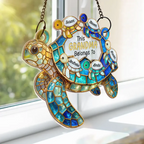 Turtle This Grandma Belongs To - Personalized Window Hanging Suncatcher Ornament