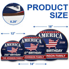 America 250th Anniversary US Semiquincentennial Birthday - Personalized Custom Shaped Wood Sign