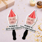 Custom Photo Funny Birthday Crew - Personalized Handheld Fan