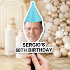 Custom Photo Funny Birthday Crew - Personalized Handheld Fan