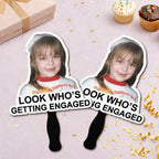 Custom Photo Look Who's Getting Married - Personalized Handheld Fan