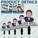 Custom Photo Look Who's Getting Married - Personalized Handheld Fan