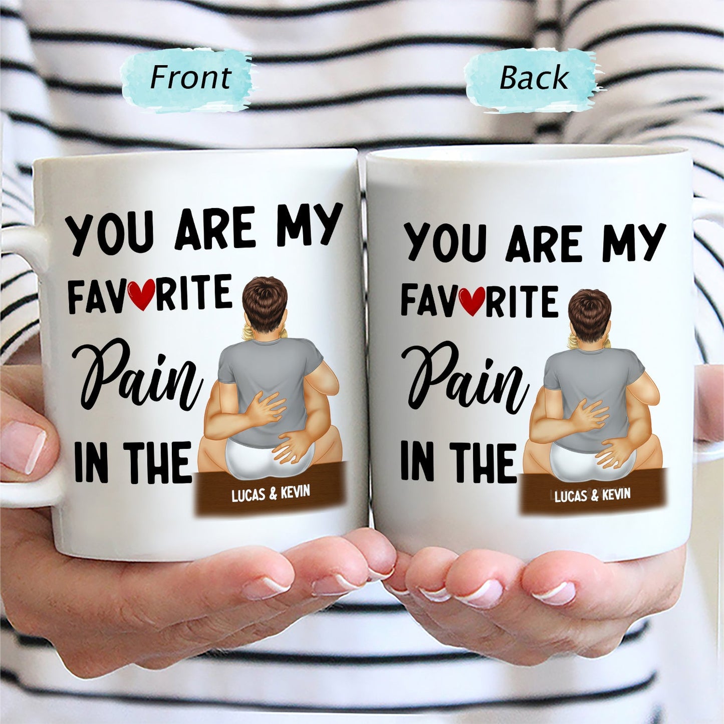 My Favorite Pain - Gift For Couples - Personalized Mug
