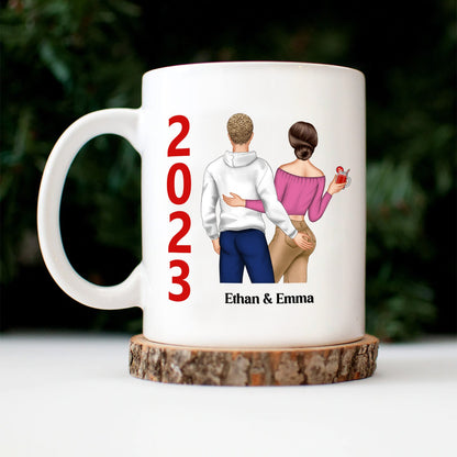 The Year We Swiped Right - Gift For Couples - Personalized Mug