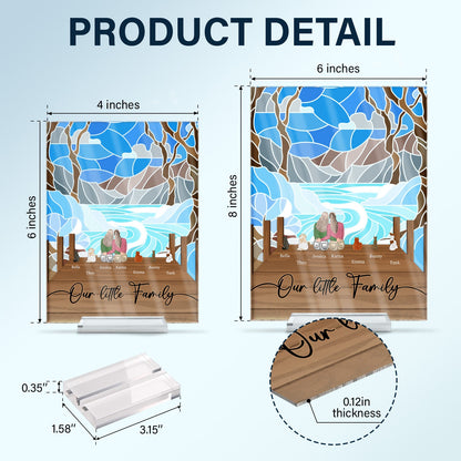 Pet Lovers Our Little Family - Gift For Couples - Personalized Vertical Rectangle Acrylic Plaque