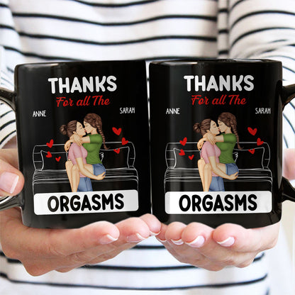 Couple Kissing Thanks For All - Gift For Couples - Personalized Mug