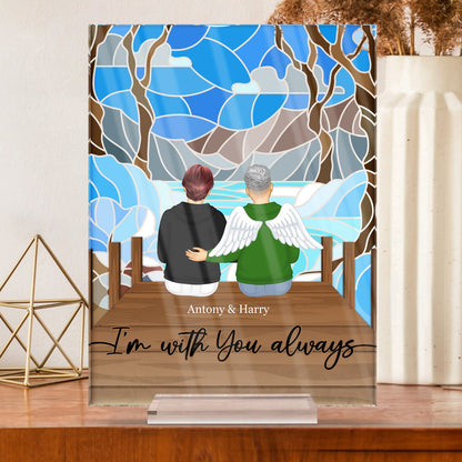 With You Always - Memorial Gift For Couples - Personalized Vertical Rectangle Acrylic Plaque