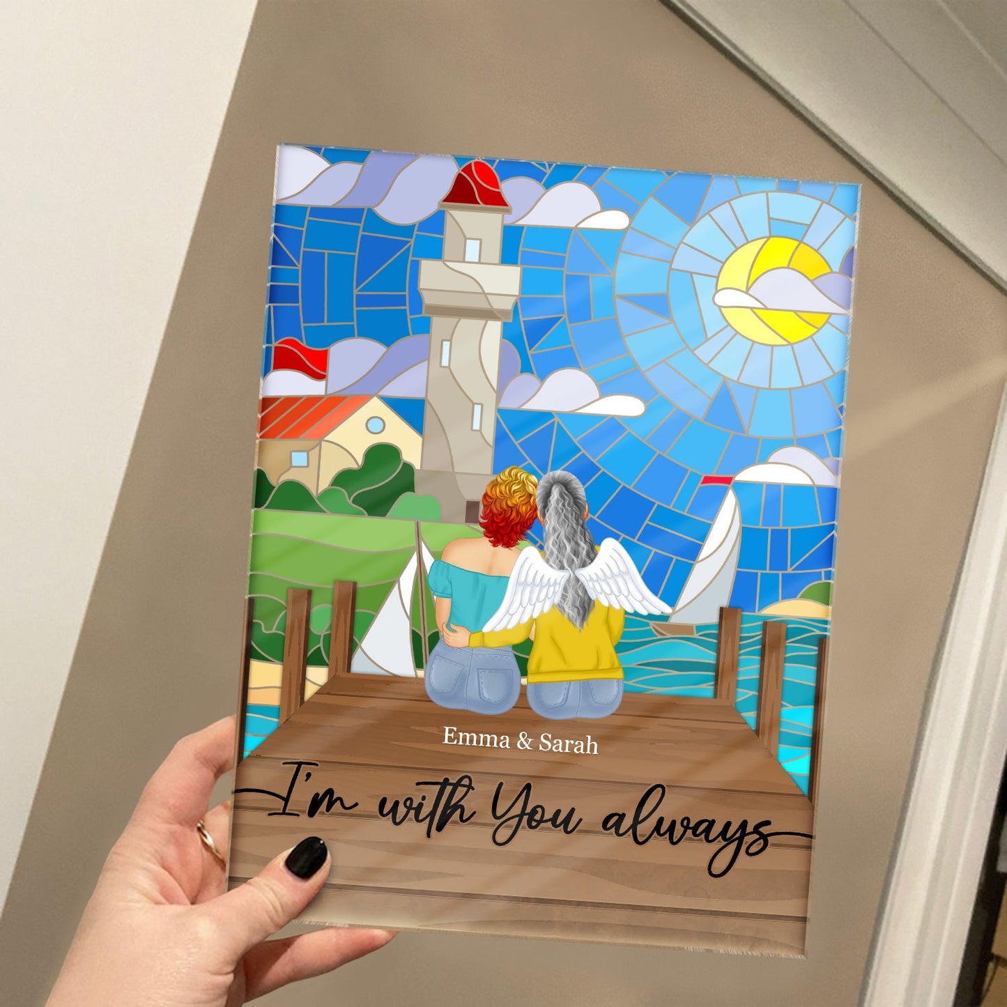 With You Always - Memorial Gift For Couples - Personalized Vertical Rectangle Acrylic Plaque
