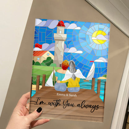 With You Always - Memorial Gift For Couples - Personalized Vertical Rectangle Acrylic Plaque