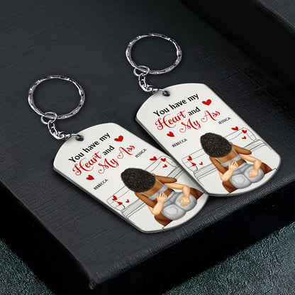 Couple You Have My Heart And My - Gift For Couples - Personalized Aluminum Keychain