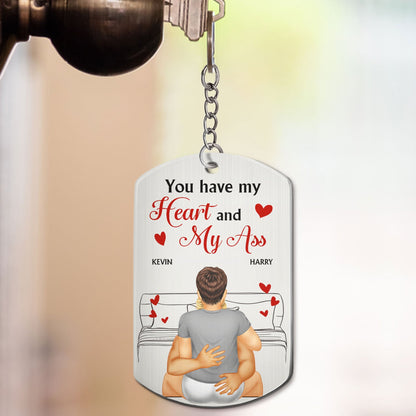 Couple You Have My Heart And My - Gift For Couples - Personalized Aluminum Keychain