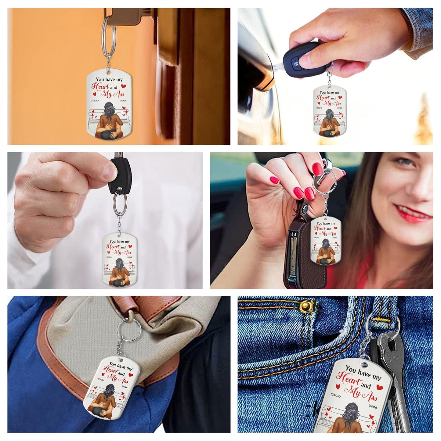Couple You Have My Heart And My - Gift For Couples - Personalized Aluminum Keychain