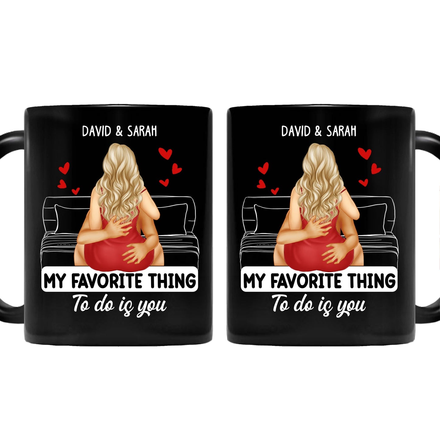 Couple Kissing My Favorite Thing To Do Is You - Gift For Couples - Personalized Mug