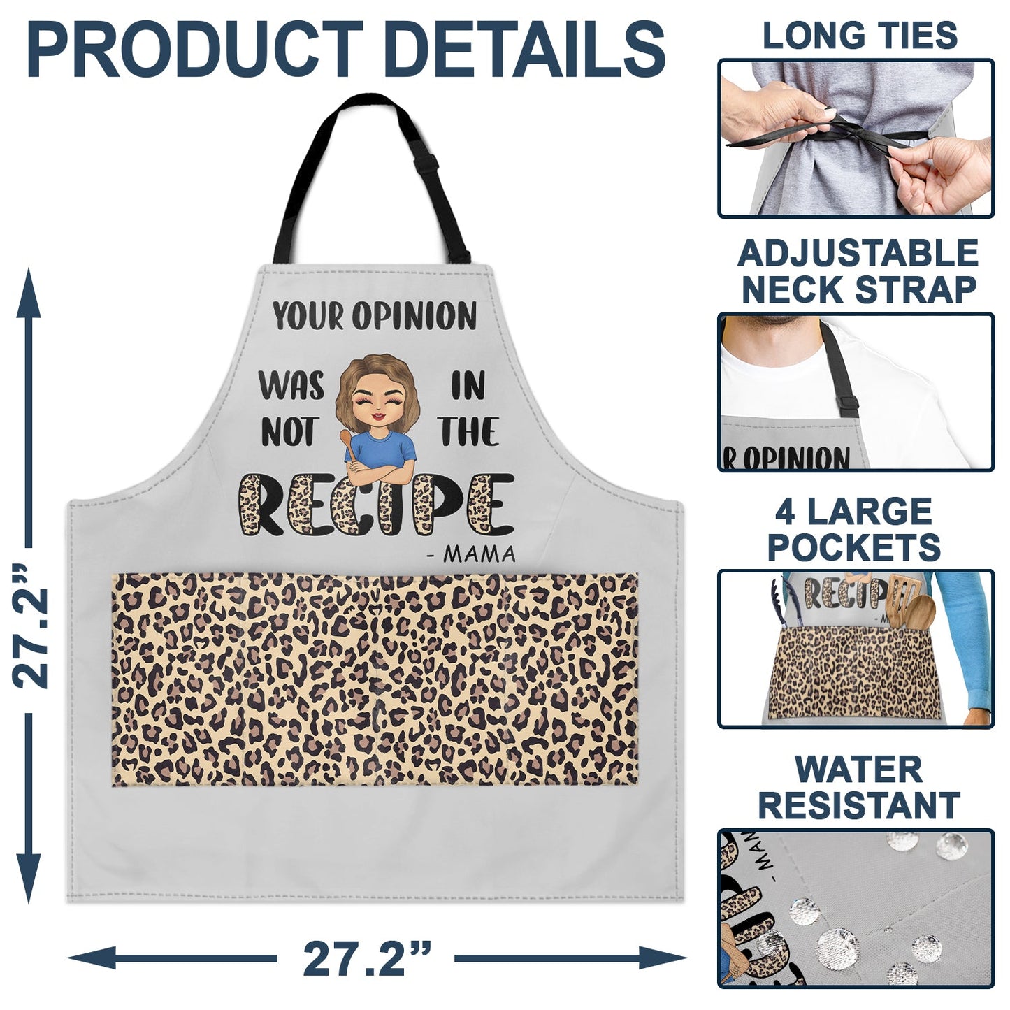Cooking In The Recipe - Funny Gift For Wives, Mothers - Personalized Apron