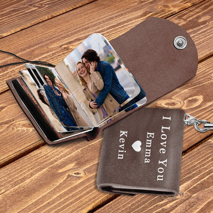 Custom Photo I Love You - Gift For Couples - Personalized Mini Photo Album Keychain