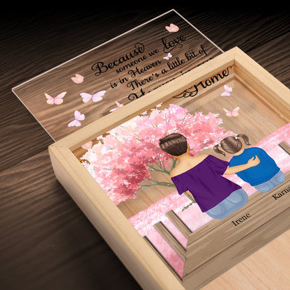 Mother Daughter Son Because Someone We Love - Memorial Gift - Personalized Picture Frame Light Box