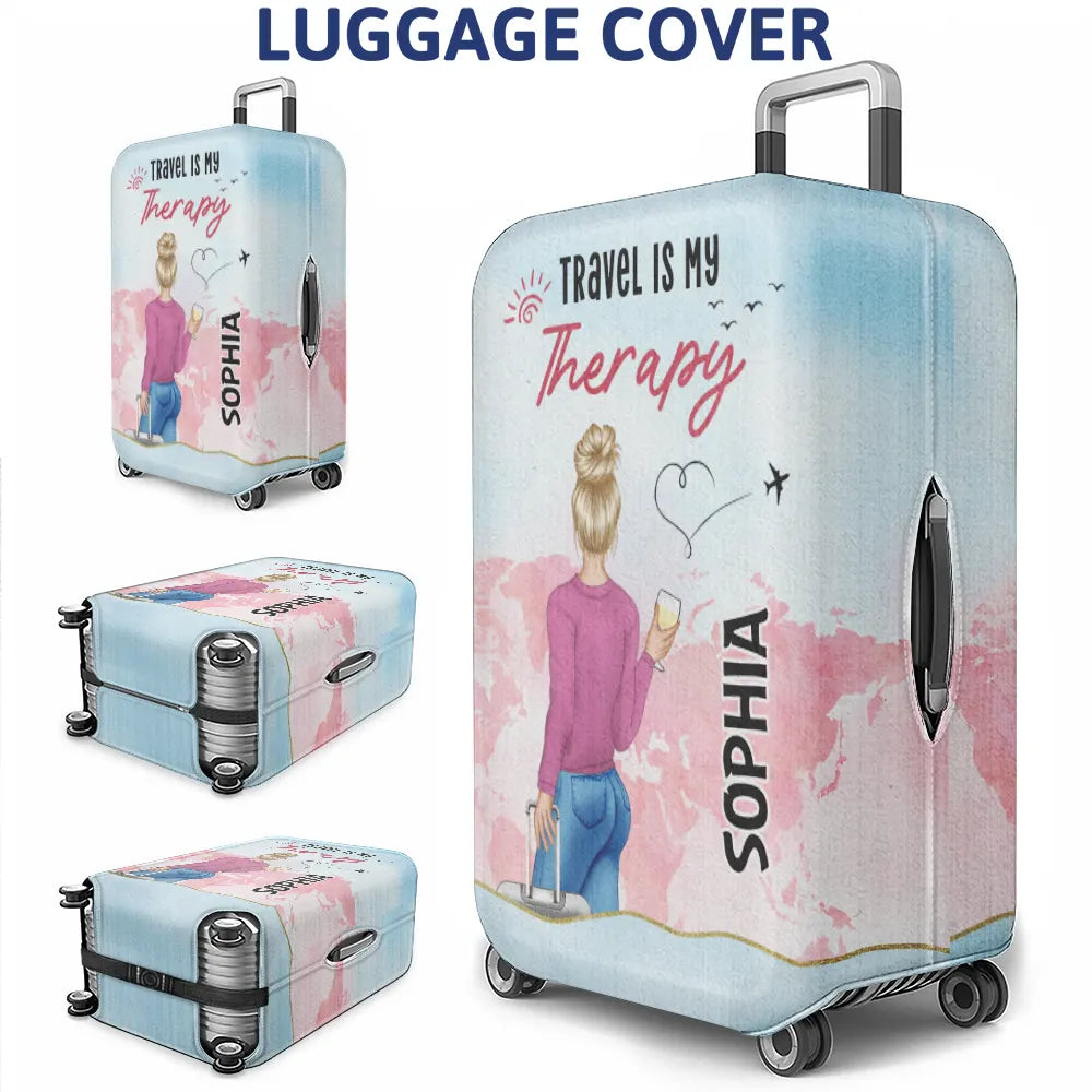 Say Yes To New Adventure - Personalized Luggage Cover