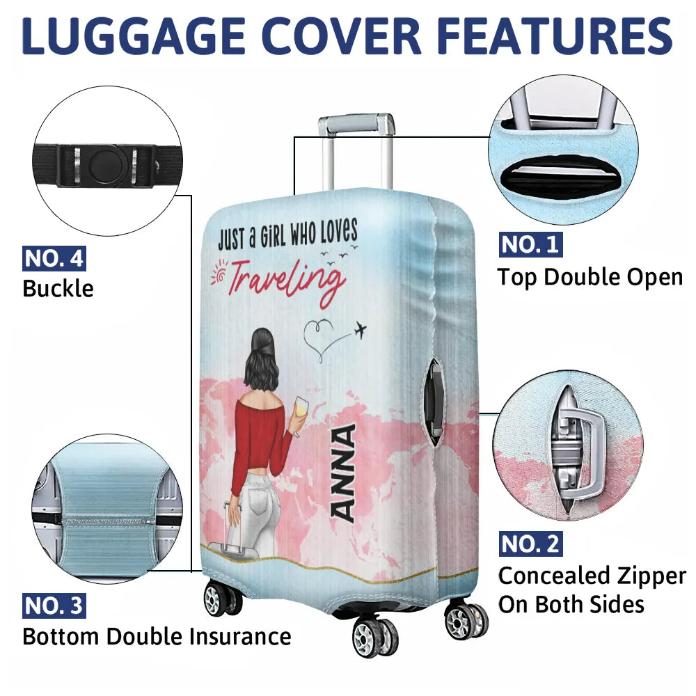 Say Yes To New Adventure - Personalized Luggage Cover