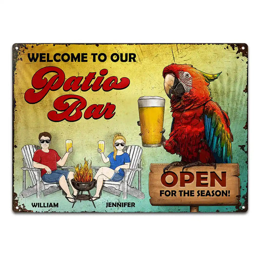 BBQ Open For The Season - Personalized Classic Metal Signs