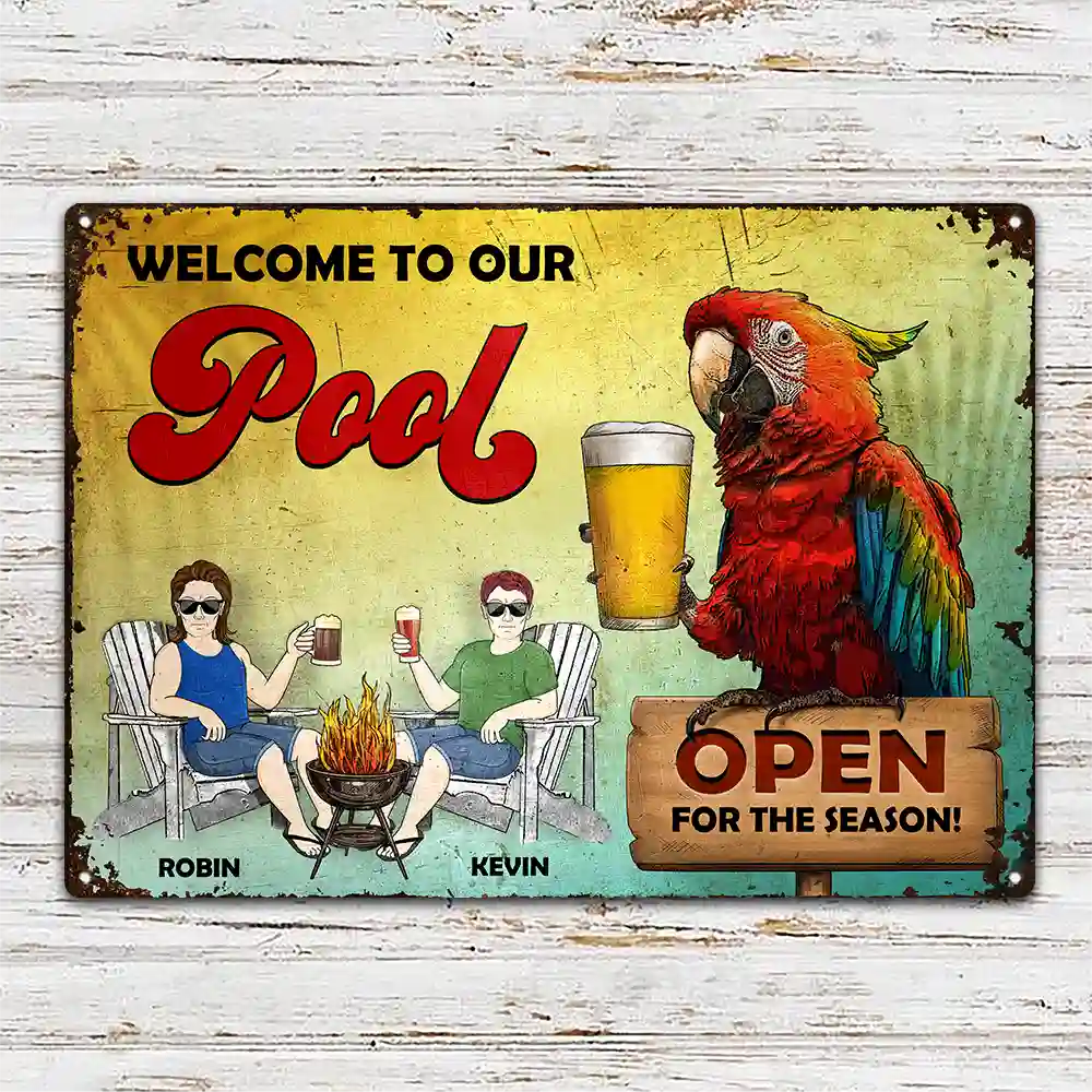 BBQ Open For The Season - Personalized Classic Metal Signs