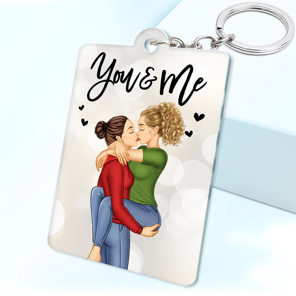 Couple Song QR Code You & Me - Personalized Acrylic Keychain