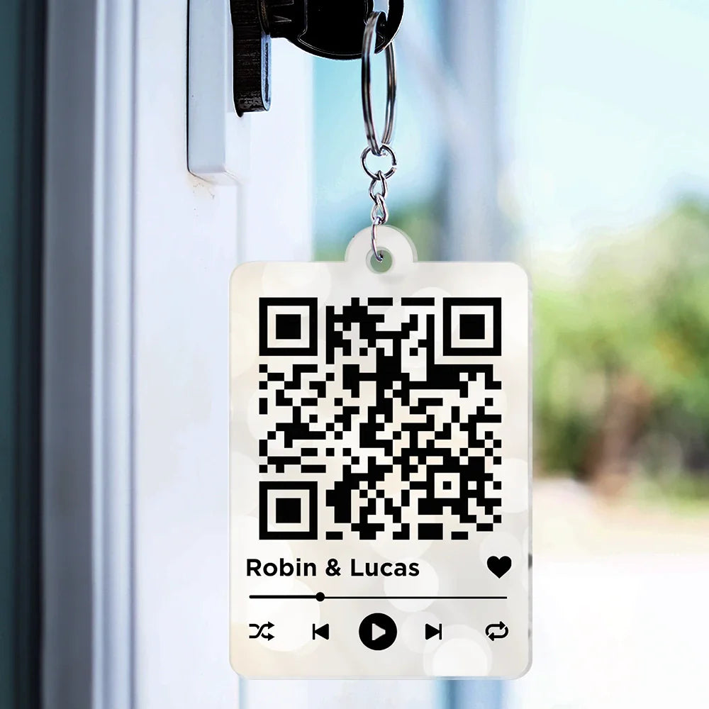 Couple Song QR Code You & Me - Personalized Acrylic Keychain