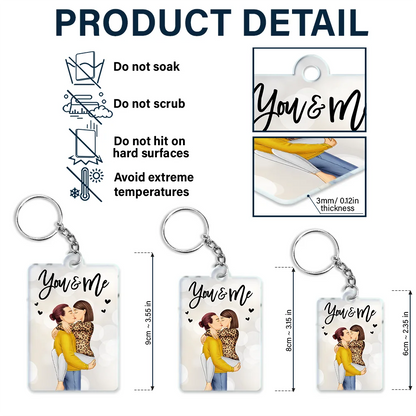 Couple Song QR Code You & Me - Personalized Acrylic Keychain