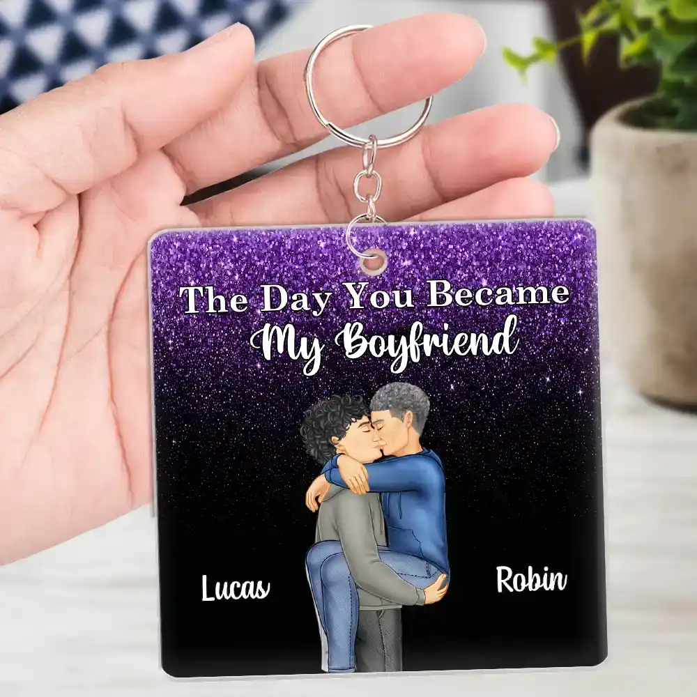 The Day You Became My Boyfriend Calendar - Personalized Acrylic Keychain