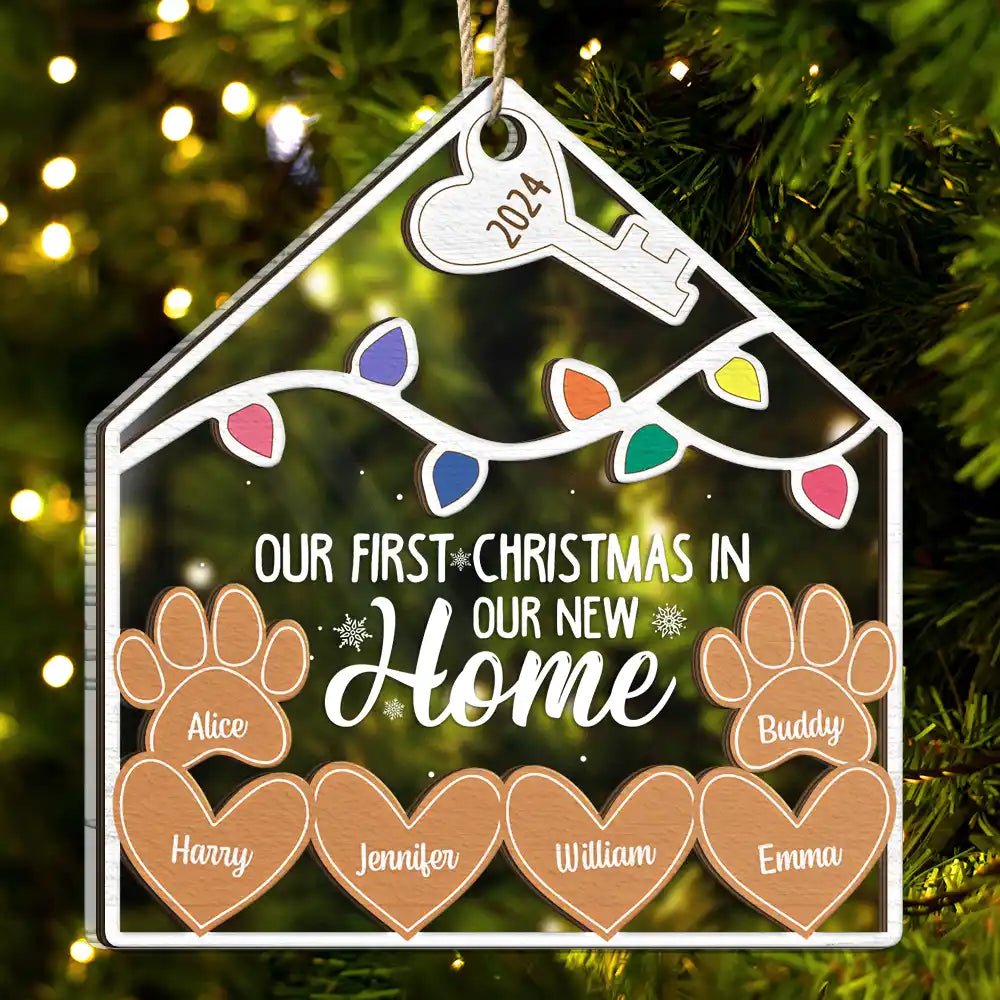 Our 1st Christmas In Our New Home - Personalized 2-Layered Mix Ornament