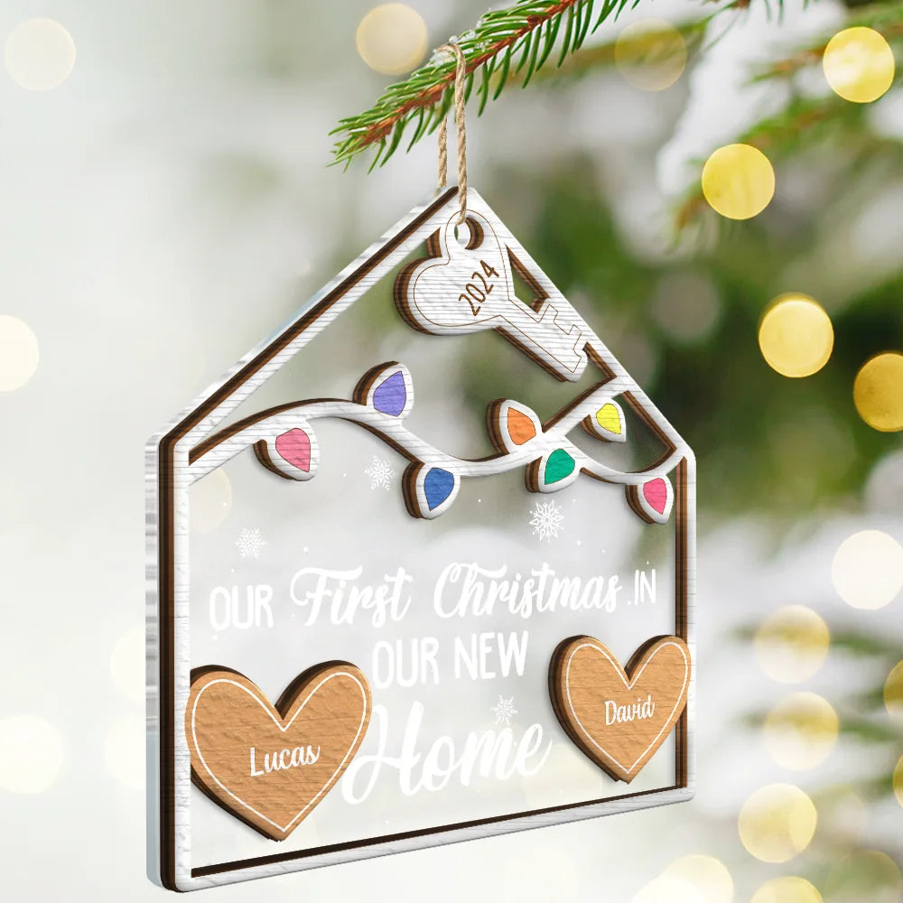 Our 1st Christmas In Our New Home - Personalized 2-Layered Mix Ornament