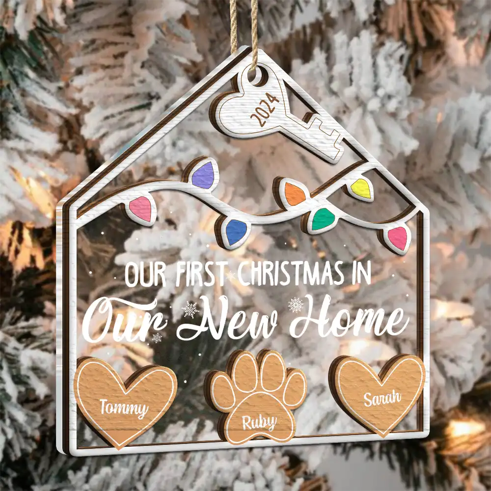 Our 1st Christmas In Our New Home - Personalized 2-Layered Mix Ornament