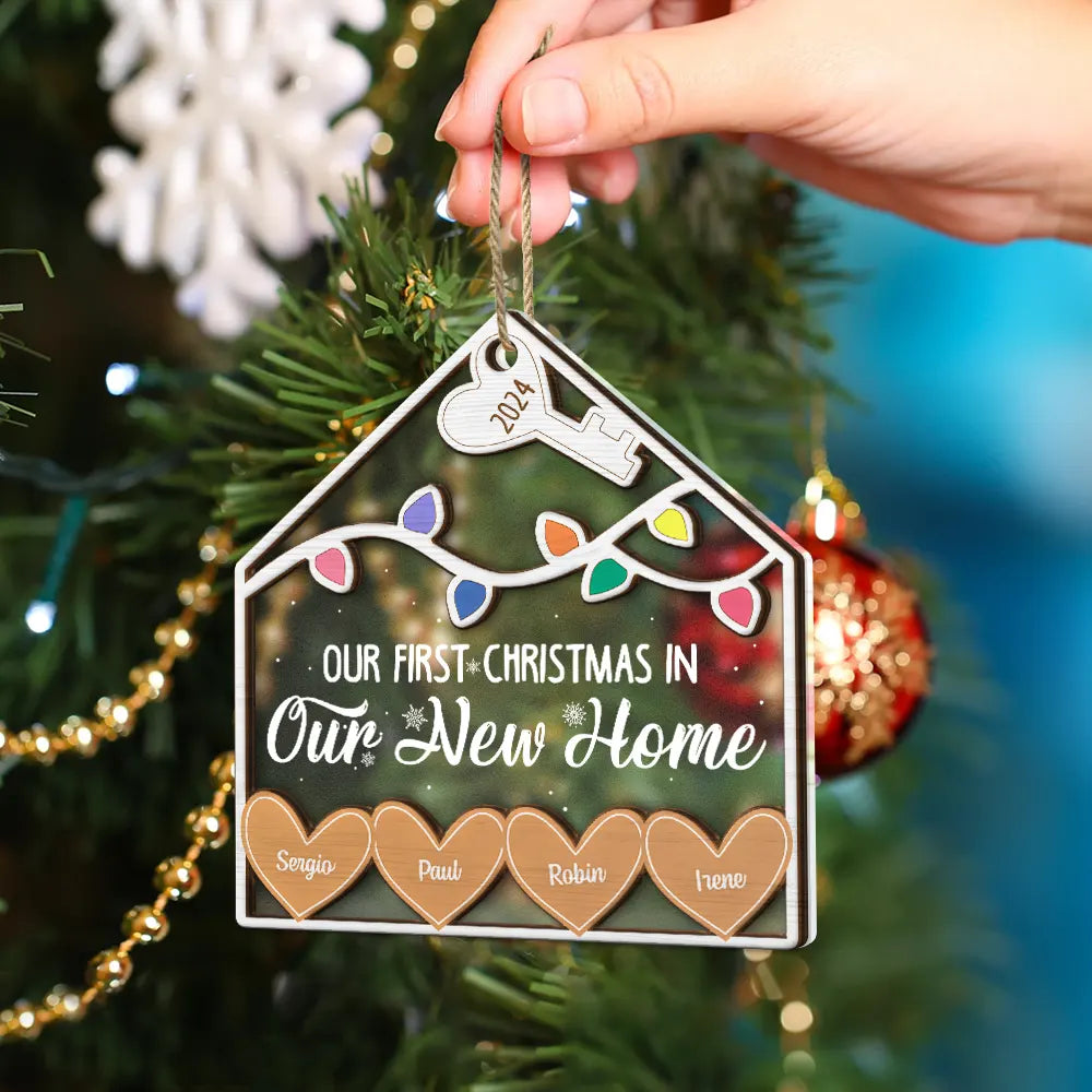 Our 1st Christmas In Our New Home - Personalized 2-Layered Mix Ornament