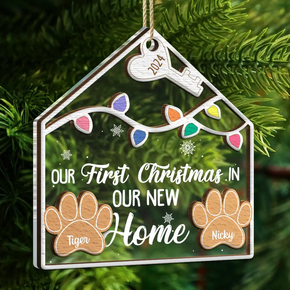 Our 1st Christmas In Our New Home - Personalized 2-Layered Mix Ornament