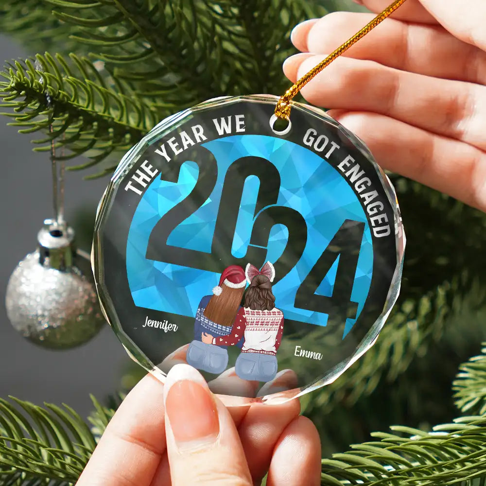 Christmas The Year - Personalized Circle Acrylic Ornament