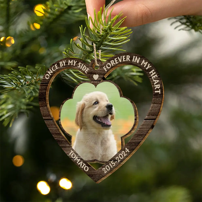 Christmas,Memorial,Custom Photo,Pet Lovers,Sad - Memorial Custom Photo If Love Could Have Kept You Here - Personalized Custom Shaped Wooden Ornament