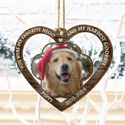 Christmas,Memorial,Custom Photo,Pet Lovers,Sad - Memorial Custom Photo If Love Could Have Kept You Here - Personalized Custom Shaped Wooden Ornament